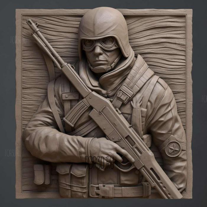 Winter Soldier 3 stl model for CNC